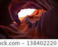 Sunlit Curves of Antelope Canyon Sandstone Formation. 138402220