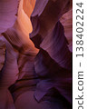 Sunlit Curves of Antelope Canyon Sandstone Formation. 138402224