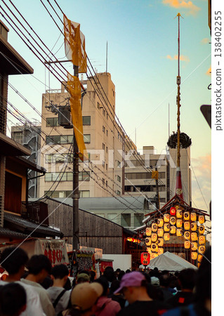 Gion Festival, floats and streets, Kyoto, twilight, crowds, festival Kyoto Gion Festival, floats and streets, Kyoto, twilight, crowds, festival Kyoto 138402255