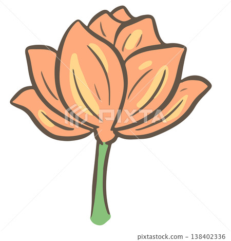 Simple floral flower heads pretty wildflower outline clipart vector illustration Simple floral flower heads pretty wildflower outline clipart vector illustration 138402336