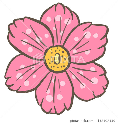 Simple floral flower heads pretty wildflower outline clipart vector illustration Simple floral flower heads pretty wildflower outline clipart vector illustration 138402339