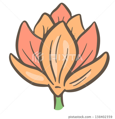 Simple floral flower heads pretty wildflower outline clipart vector illustration Simple floral flower heads pretty wildflower outline clipart vector illustration 138402359