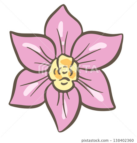 Simple floral flower heads pretty wildflower outline clipart vector illustration Simple floral flower heads pretty wildflower outline clipart vector illustration 138402360