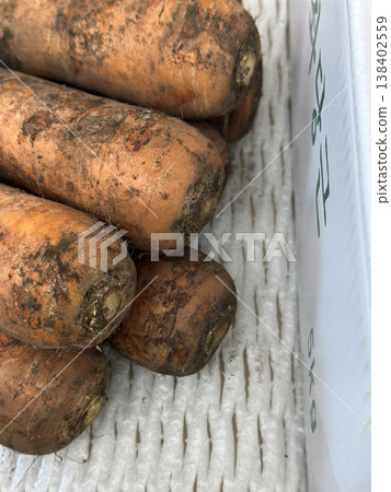 fresh carrots with dirt on them fresh carrots with dirt on them 138402559