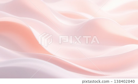 Soft, abstract background featuring flowing pale pink waves with a smooth, silky texture and elegant curves Soft, abstract background featuring flowing pale pink waves with a smooth, silky texture and elegant curves 138402840