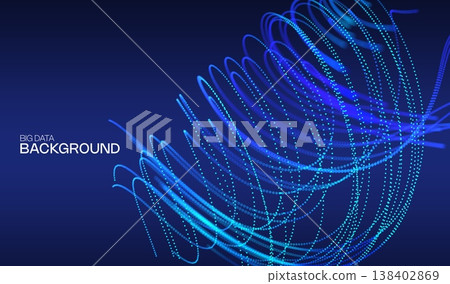 Ai tech background with abstract dot line pattern and bokeh effect. Design education big data, future digital network, business connect and science concept for banner, web or presentation. 138402869