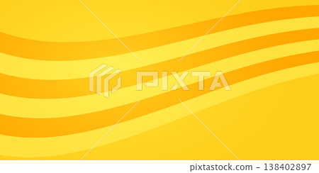 Abstract yellow summer wavy background. Summer gradient with fluid wave shapes. Vibrant summer orange and lemon horizontal backdrop for seasonal sales, beach party posters and web design. Abstract yellow summer wavy background. Summer gradient with fluid wave shapes. Vibrant summer orange and lemon horizontal backdrop for seasonal sales, beach party posters and web design. 138402897