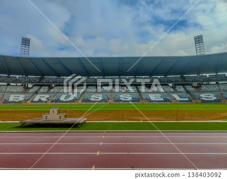 Belgium, Brussels, Heysel Stadium, interior of the King Baudouin Stadium 138403092