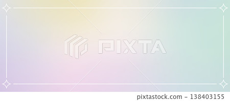 Pearl nacre gradient background with soft white champagne pastel blue and lavender tones and elegant thin frame. Smooth ivory gradation with minimal design. Ideal for wedding invitations, beauty 138403155