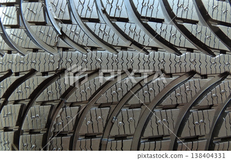 Detailed image of new automobile tire surface 138404331