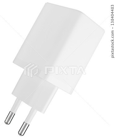 Smartphone mains charger with USB port, close-up Smartphone mains charger with USB port, close-up 138404483
