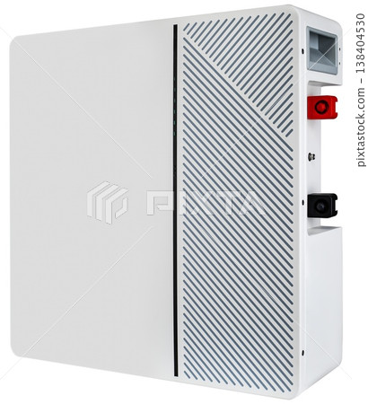 Battery for home backup power and solar panels, isolated on a white background 138404530