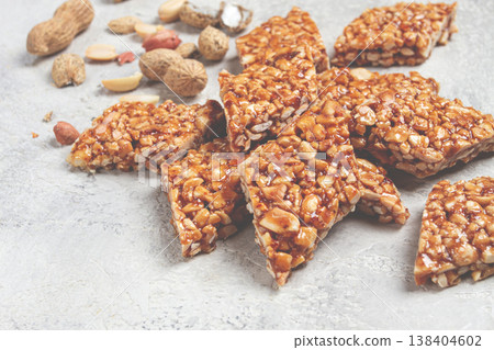 kozinaki with peanuts, dessert, gozinaki, traditional Georgian cuisine, no people, 138404602