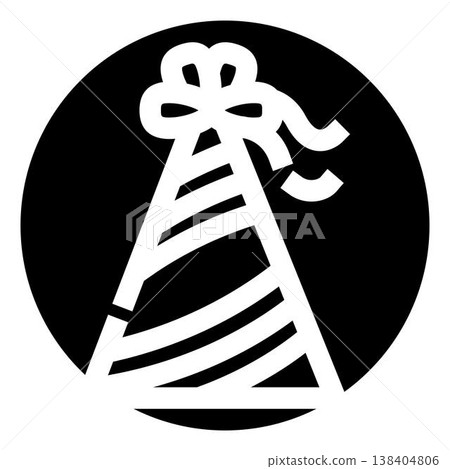Party hat icon celebrating a festive event Party hat icon celebrating a festive event 138404806