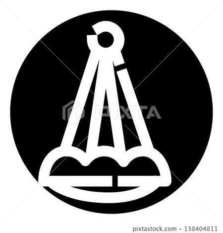 Black and white illustration of floating hot air balloon Black and white illustration of floating hot air balloon 138404811