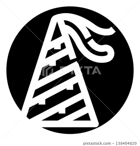 Party hat icon celebrating a festive event Party hat icon celebrating a festive event 138404820