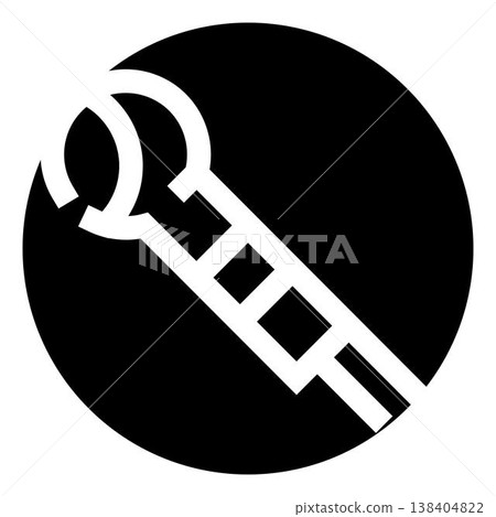 Black and white abstract pin icon graphic Black and white abstract pin icon graphic 138404822