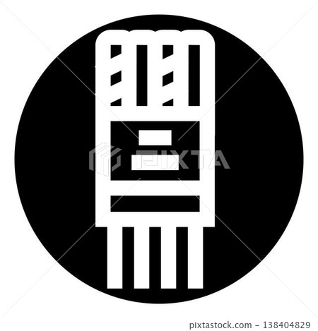 Black and white electronic component connector icon design Black and white electronic component connector icon design 138404829