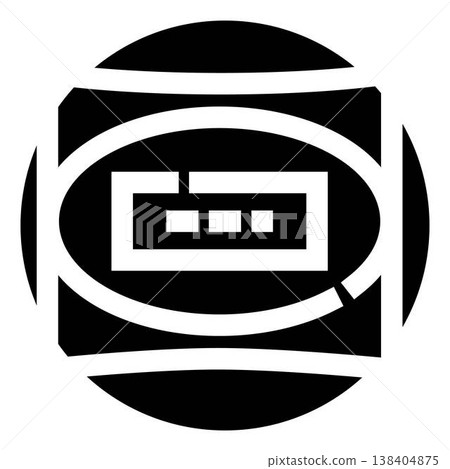 Abstract geometric black and white stadium field icon 138404875
