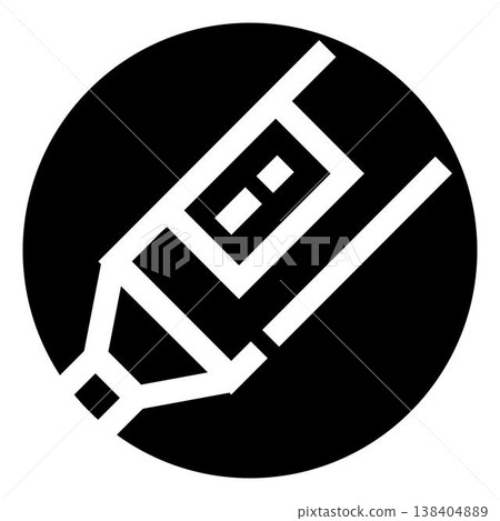 Highlighter marker pen stationary tool icon design Highlighter marker pen stationary tool icon design 138404889
