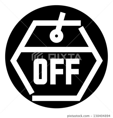Off power switch button turning electronics interface Off power switch button turning electronics interface 138404894