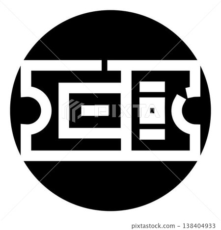 Event admission ticket icon for entry pass 138404933