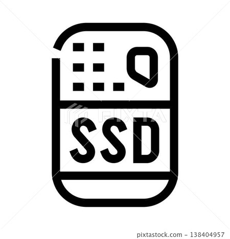 Solid state drive data storage technology icon Solid state drive data storage technology icon 138404957