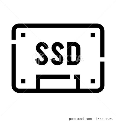 Ssd icon representing solid state drive technology 138404960