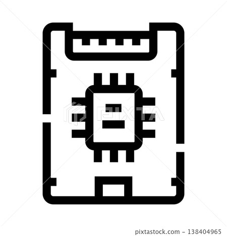 Chipset processor integrated circuit on a digital board icon Chipset processor integrated circuit on a digital board icon 138404965