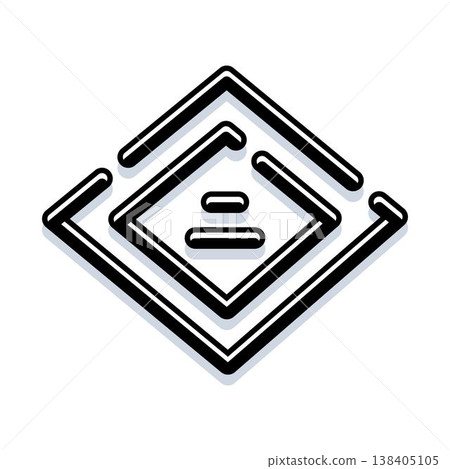 Abstract geometric rhombus design with maze elements Abstract geometric rhombus design with maze elements 138405105