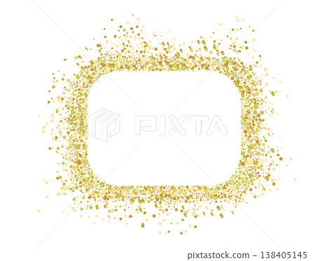Shimmering gold frame border with magical sparkle effects, glittery sequins and festive confetti creating elegant Christmas background for luxury holiday designs. Shimmering gold frame border with magical sparkle effects, glittery sequins and festive confetti creating elegant Christmas background for luxury holiday designs. 138405145