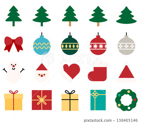 Christmas Icon Set - Flat Color Christmas Icon Set - Flat Color 138405146