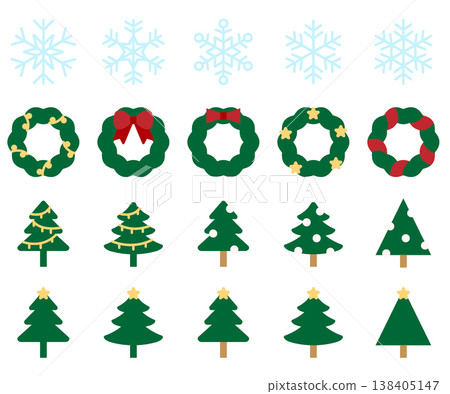 Christmas Icon Set - Flat Color Christmas Icon Set - Flat Color 138405147