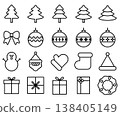 Christmas Icon Set - Line Outline 138405149