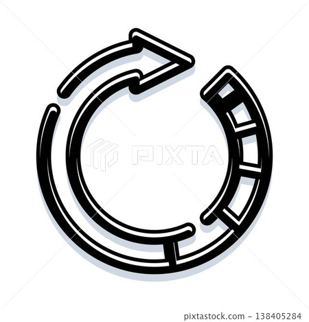 Rotating arrow icon illustrating refresh and reload process Rotating arrow icon illustrating refresh and reload process 138405284