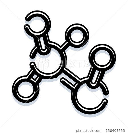 Molecule structure icon representing science innovation and research Molecule structure icon representing science innovation and research 138405333
