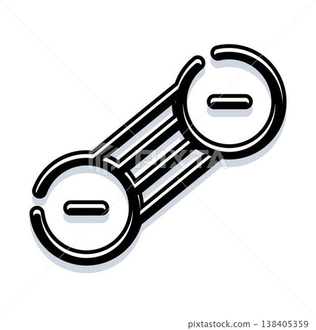 Subtracting icon symbolizing reduction or removal Subtracting icon symbolizing reduction or removal 138405359