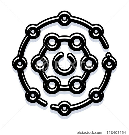 Abstract circular pattern symbolizing connection and technology 138405364