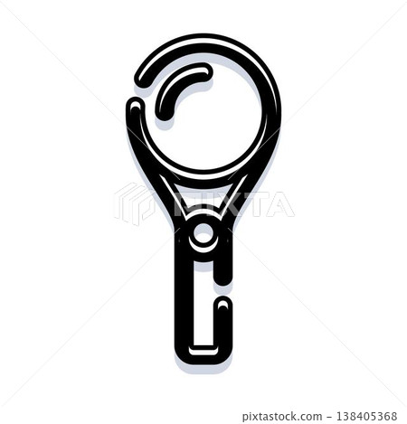 Magnifying glass icon representing searching and exploring Magnifying glass icon representing searching and exploring 138405368