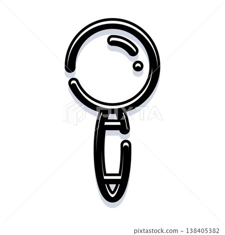 Magnifying glass finding information in a digital search Magnifying glass finding information in a digital search 138405382