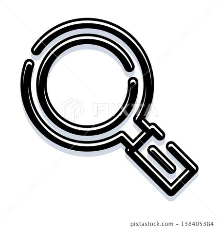 Magnifying glass icon representing search and exploration Magnifying glass icon representing search and exploration 138405384
