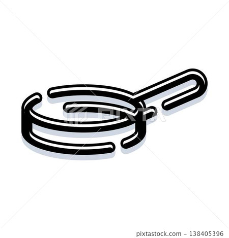 Magnifying glass icon researching, focusing on discovery 138405396