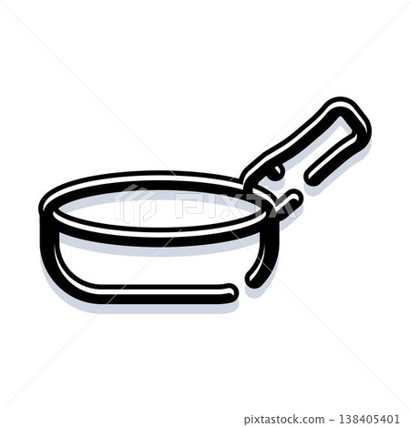 Frying pan kitchen utensil cooking icon Frying pan kitchen utensil cooking icon 138405401