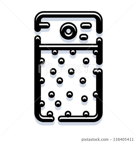 Smartphone device with polka dots back protection case 138405411
