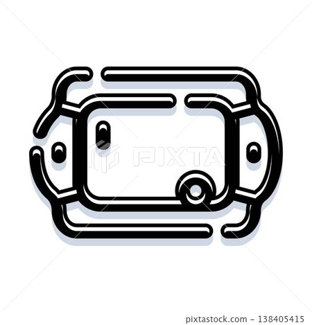 Handheld video game console gaming device icon 138405415