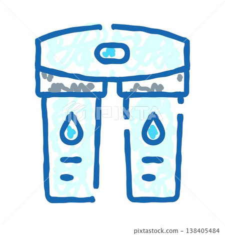 Water filter system purifying liquid for drinking concept Water filter system purifying liquid for drinking concept 138405484