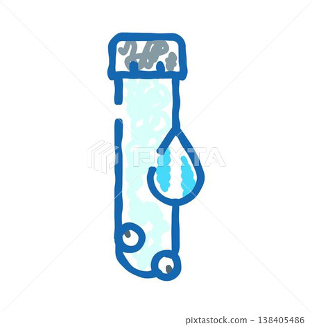 Test tube with liquid drop representing scientific analysis Test tube with liquid drop representing scientific analysis 138405486