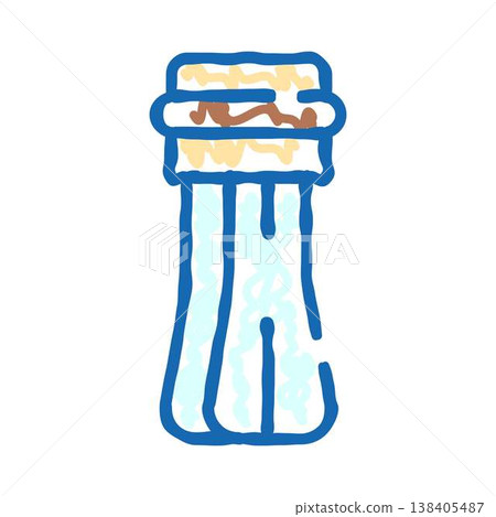 Salt shaker container with seasoning inside icon Salt shaker container with seasoning inside icon 138405487