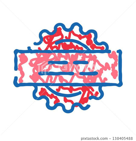 Hand drawing rubber brand signature quality control stamp Hand drawing rubber brand signature quality control stamp 138405488
