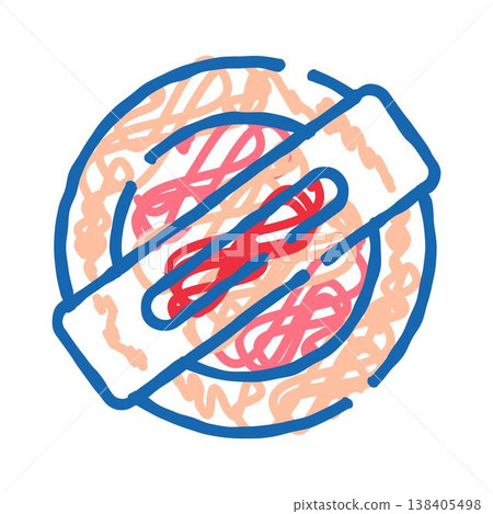 No noodles or pasta food restriction icon 138405498